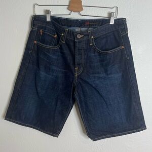 AG Adriano Goldschmied Dark Wash Blue Denim Jean Shorts Cotton Size 31R